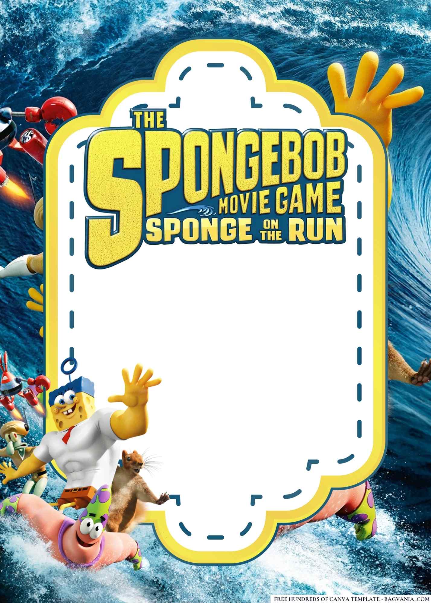 Free The Spongebob Movie Sponge Out Of Water Baby Shower Canva