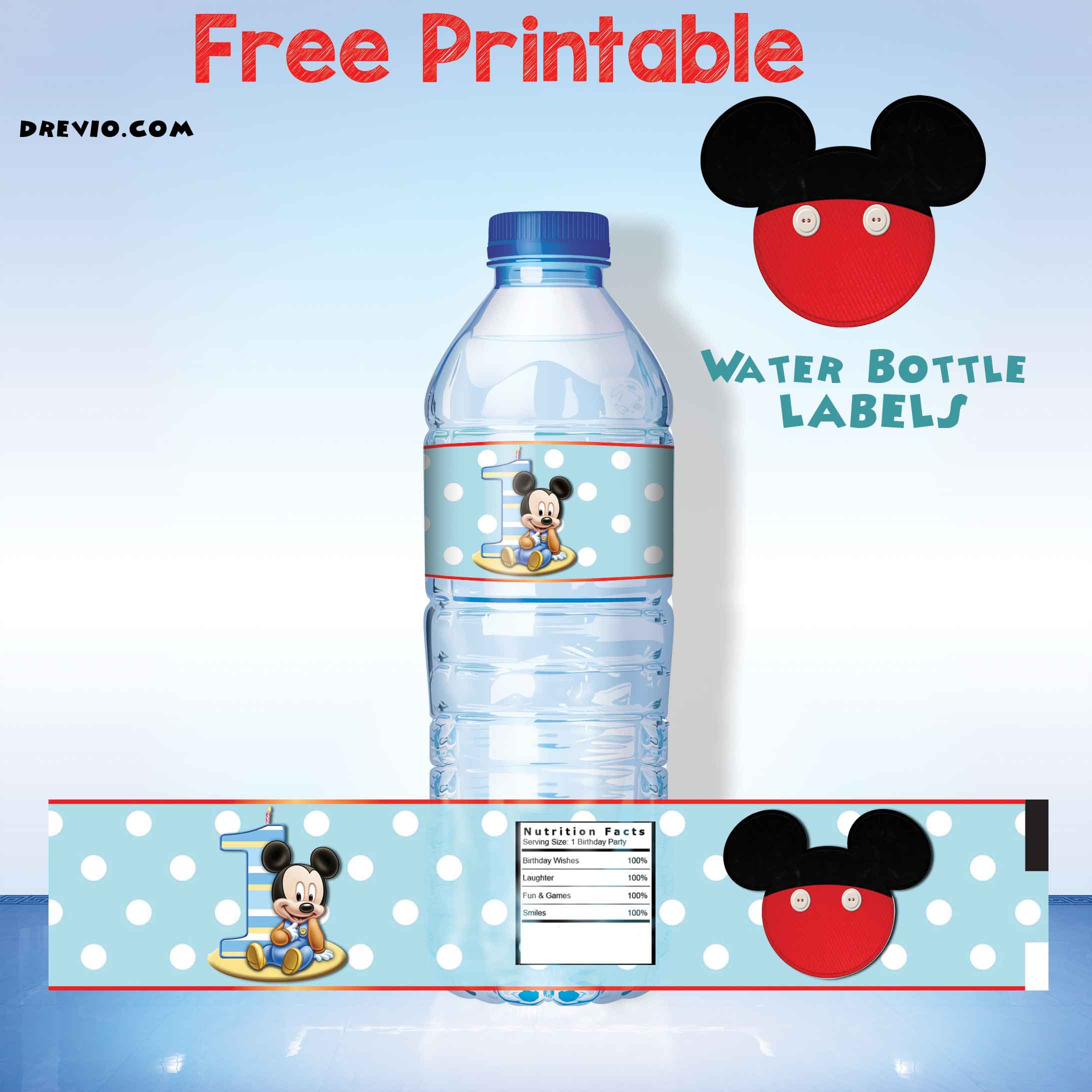 FREE-Printable-Mickey-Mouse-Water-Bottle-Labels---Applied