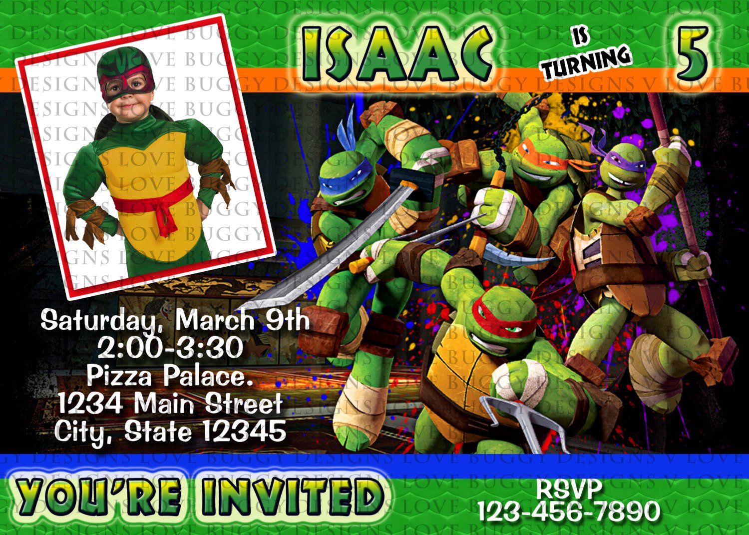 Free Printable Teenage Mutant Ninja Turtles Birthday Invitations Download Hundreds Free