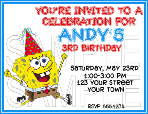 FREE Printable Spongebob 2 Years Old Birthday Party Invitations ...