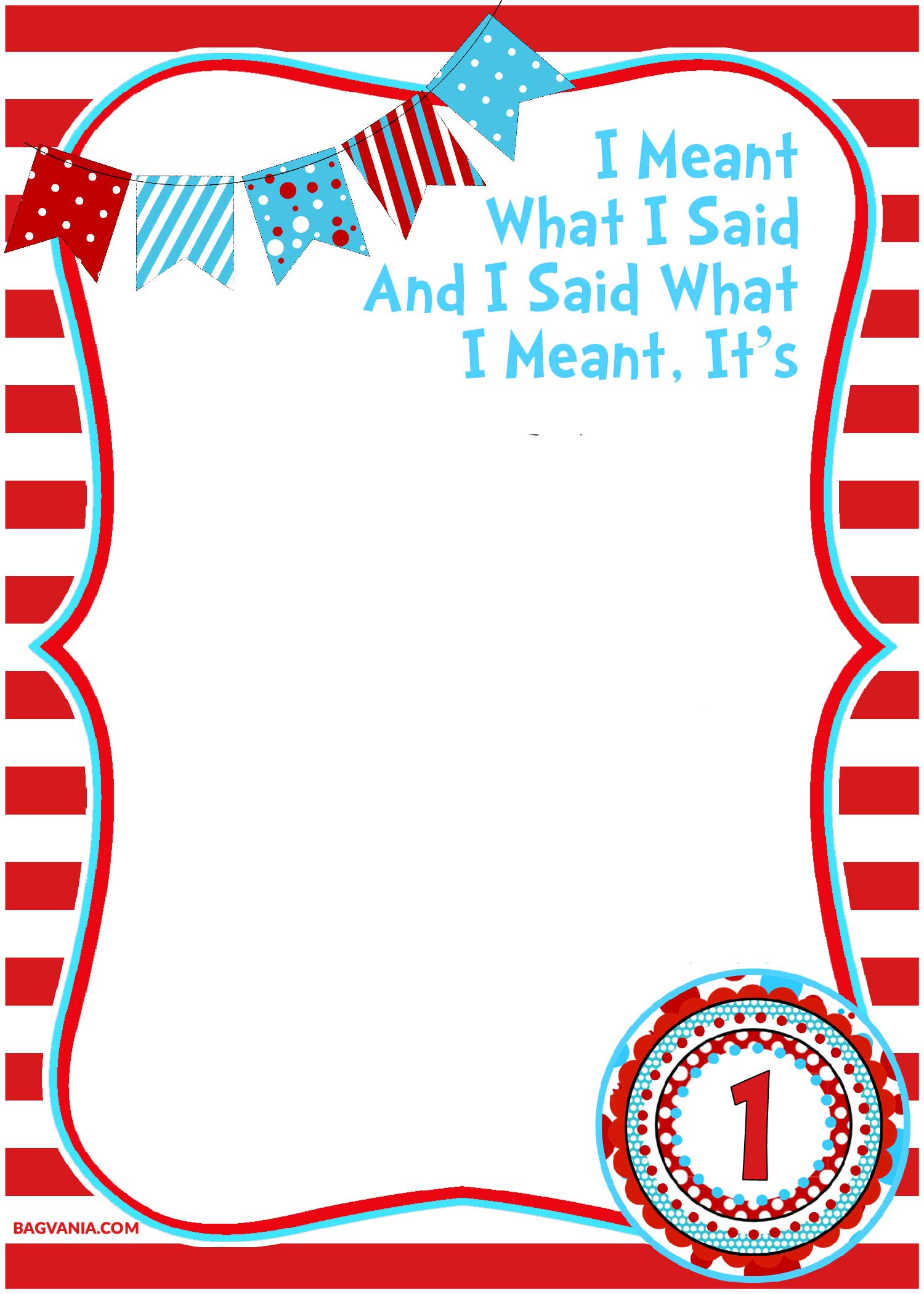 Free Printable Dr Seuss Birthday Invitations  Download Hundreds In Dr Seuss Birthday Card Template