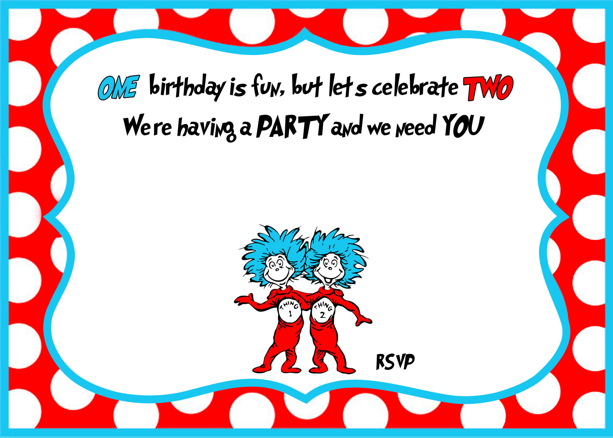 Free Printable Dr Seuss Birthday Invitations  Download Hundreds Pertaining To Dr Seuss Birthday Card Template