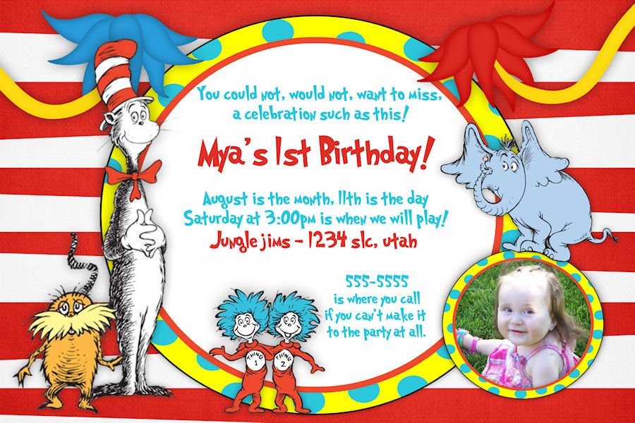 lorax free printable dr seuss birthday invitations