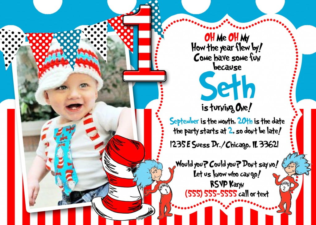 Dr Seuss Birthday Invitations Wording - Drevio : Free And Printable ...