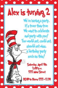 Dr Seuss Birthday Invitations Wording - Drevio : Free And Printable ...