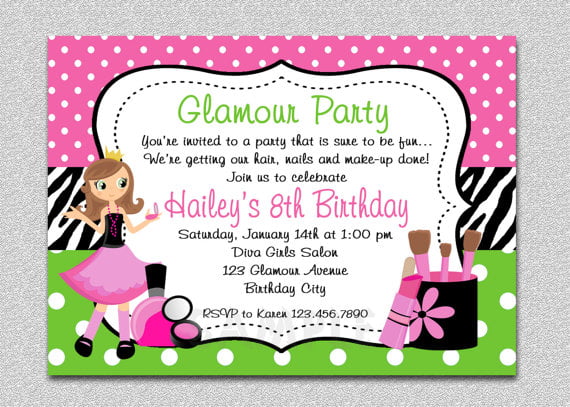 girls invitations for girl birthday party