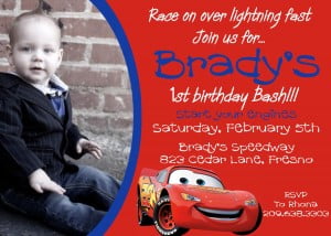 Disney Cars Birthday Party Invitations - Drevio : Free And Printable ...