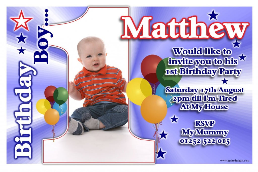 FREE Printable 1st Birthday Party Invitations Boy Template Download Hundreds FREE PRINTABLE