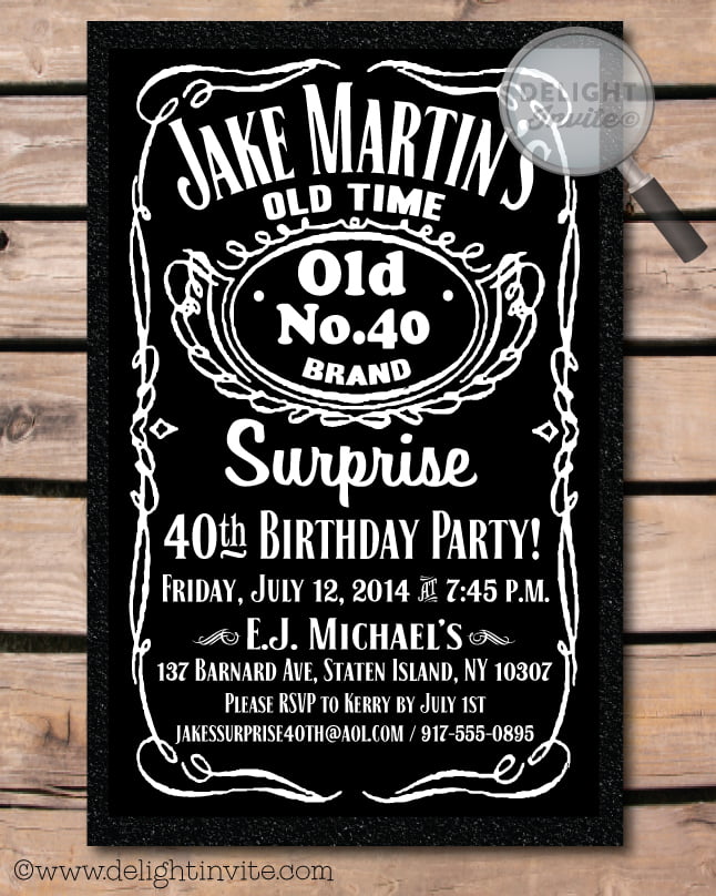 beer logo 40th birthday party invitations wording