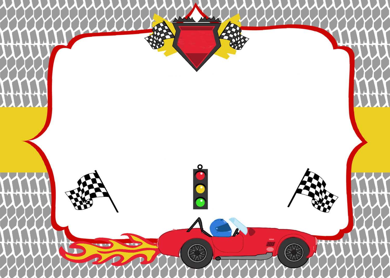 free printable race car birthday party invitations template