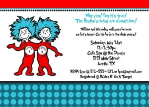 FREE Printable Thing 1 and Thing 2 Birthday Party Invitations ...