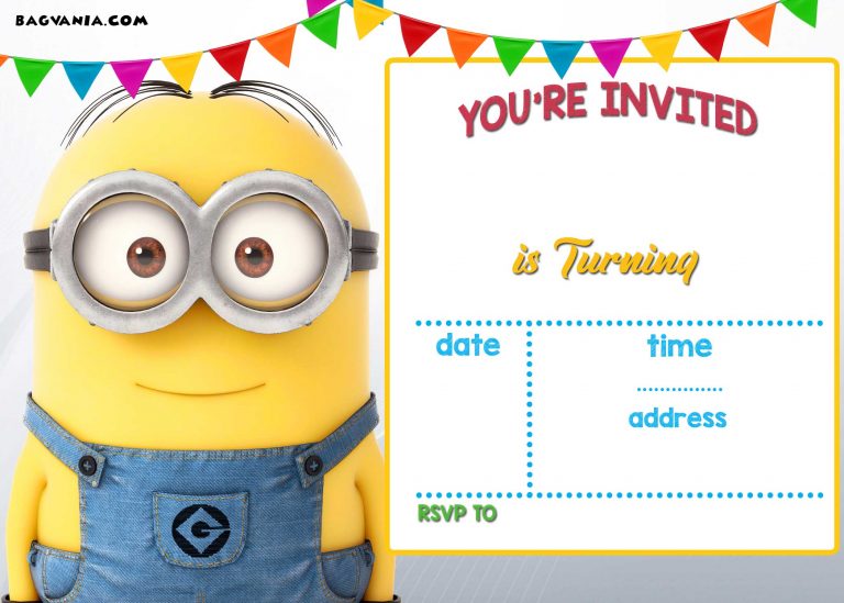 FREE Printable Minion Birthday Party Invitations Ideas Template ...
