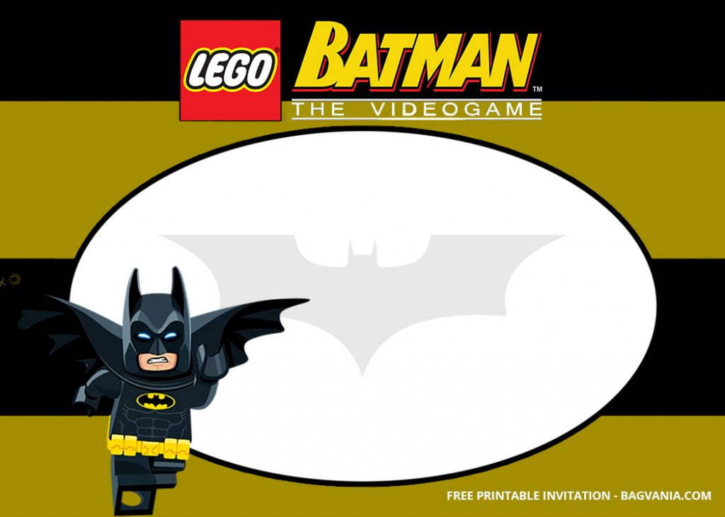 Invitation Template of FREE Printable LEGO Batman The Movie Invitation Template 2