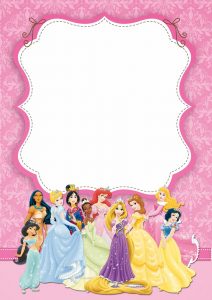 FREE Printable Disney Princess Ticket Invitation Template - Drevio ...