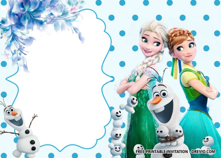 FREE Printable Frozen Anna and Elsa Invitation Templates | Download ...