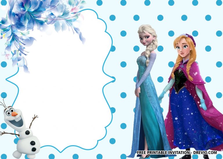 FREE Printable Frozen Anna and Elsa Invitation Templates | Download ...