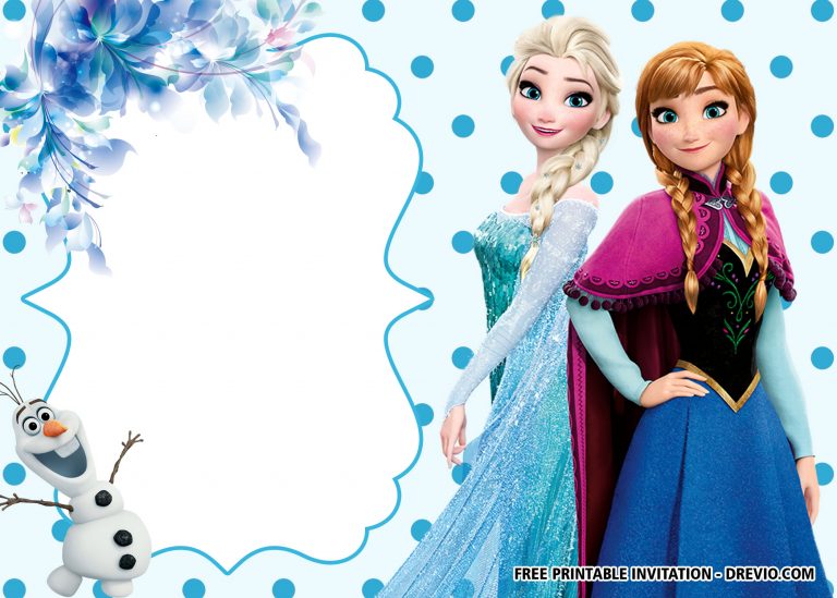 Free Printable Frozen Anna And Elsa Invitation Templates 