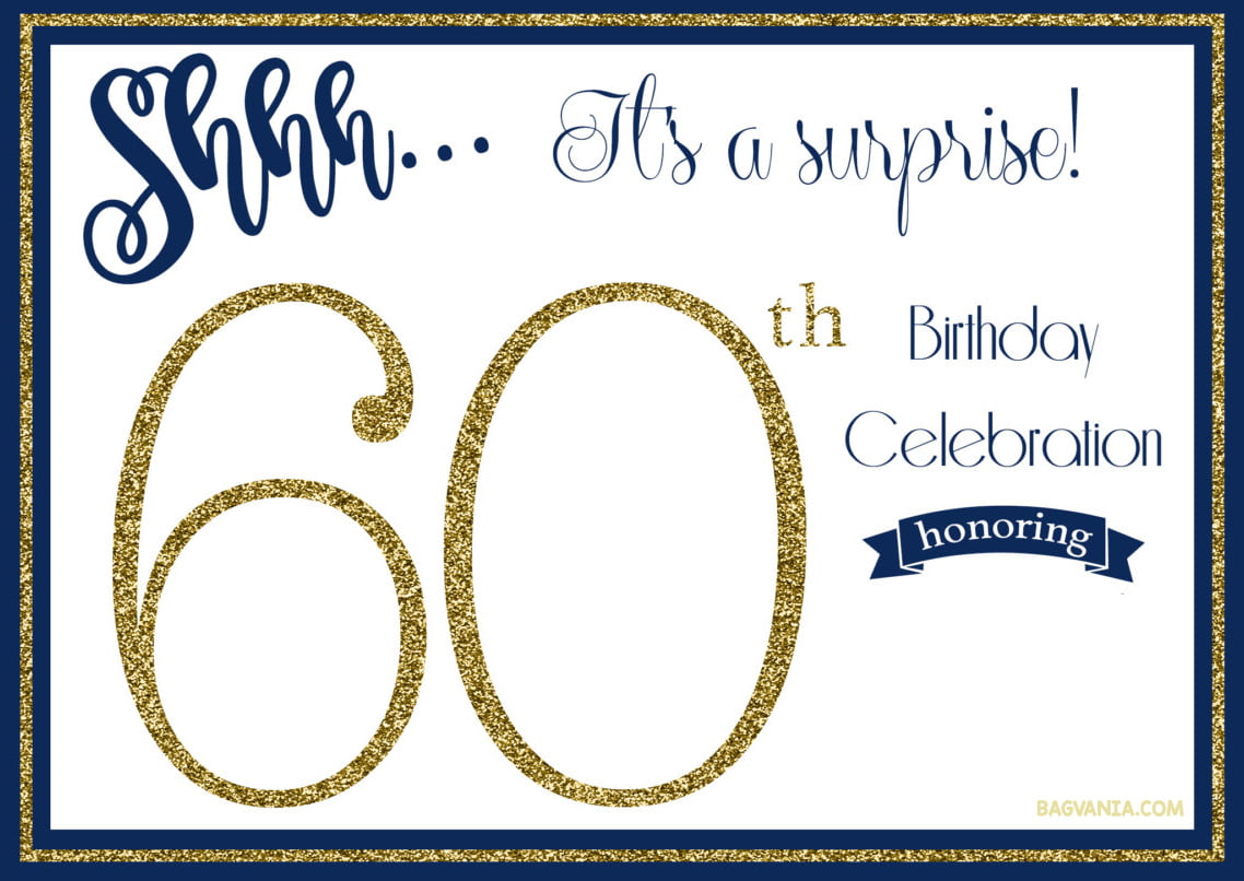 FREE Printable 60th Birthday Invitation Templates Download Hundreds FREE PRINTABLE Birthday