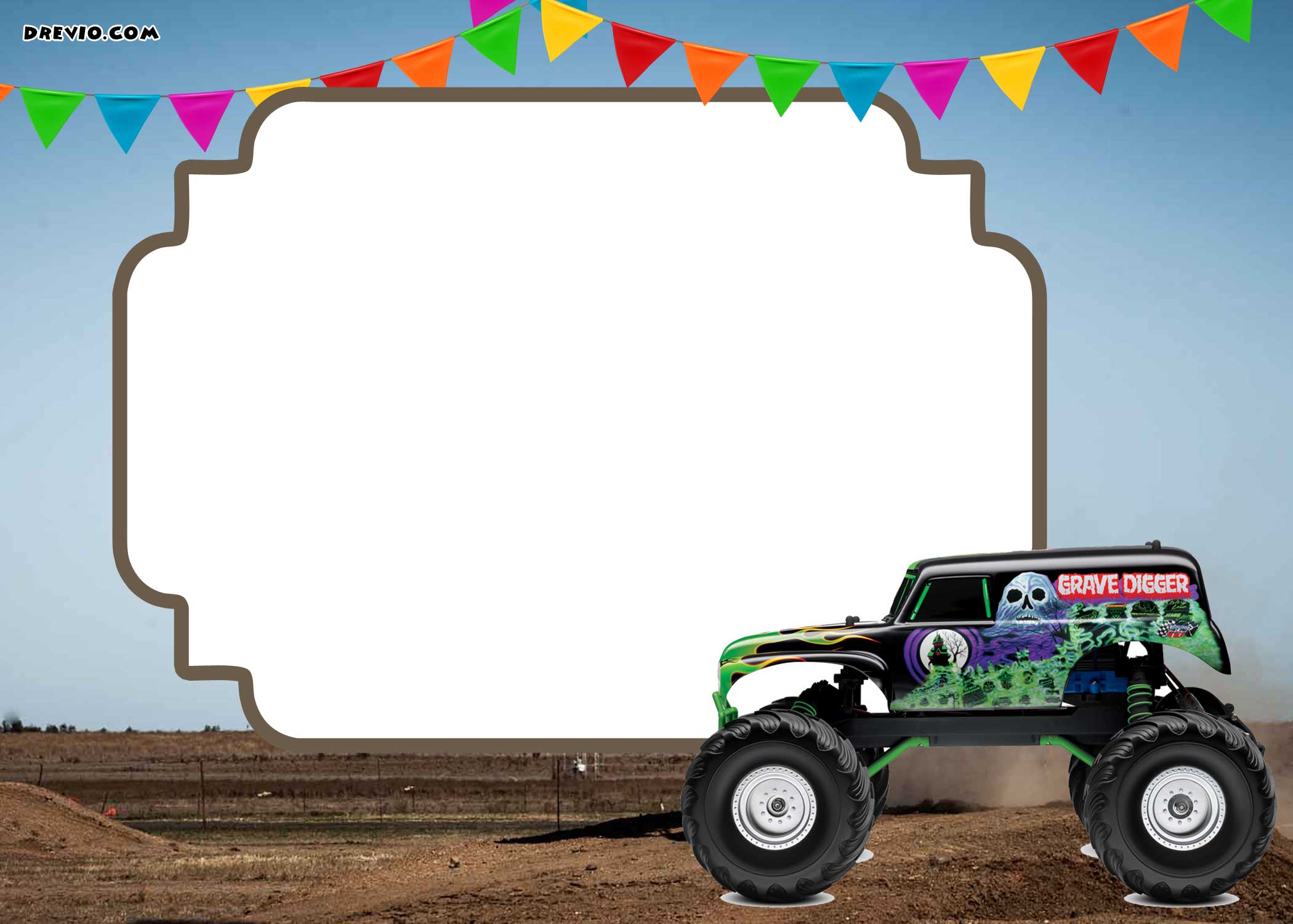 Monster Trucks Invitation Templates FREE Printable Download Hundreds FREE PRINTABLE Birthday