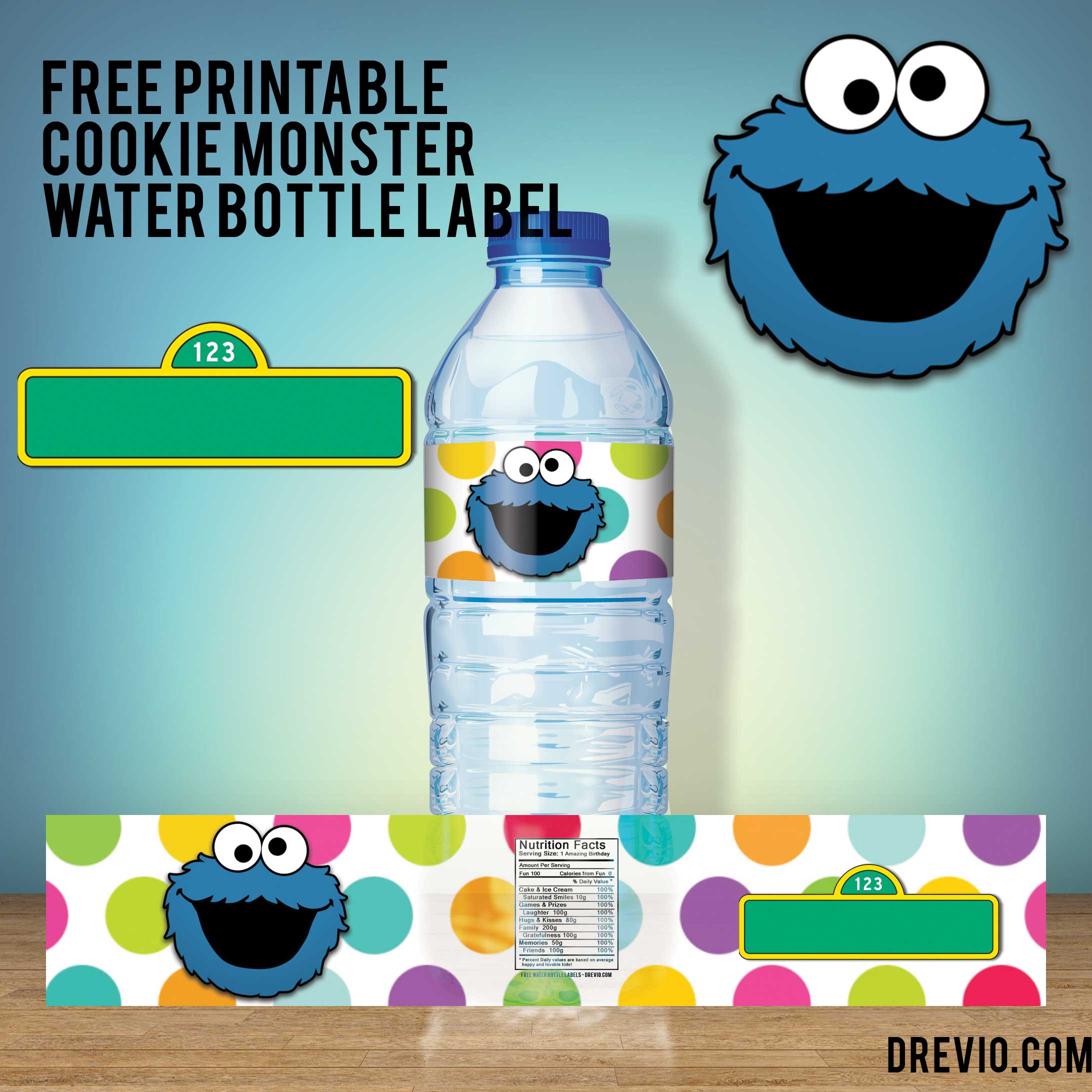 FREE Printable Sesame Street Water Bottle Labels – Our Best With Free Water Bottle Label Template Word