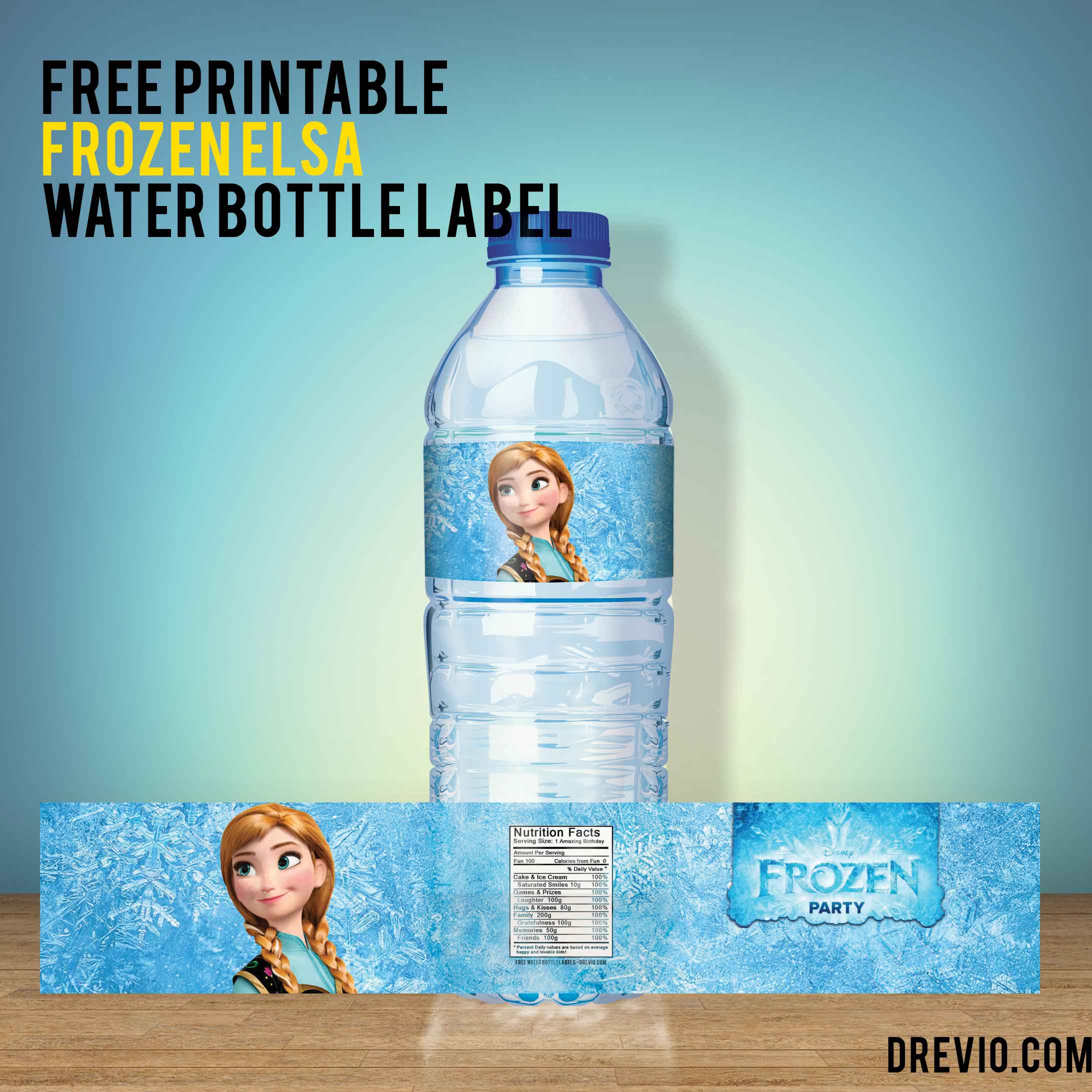 frozen water bottle labels