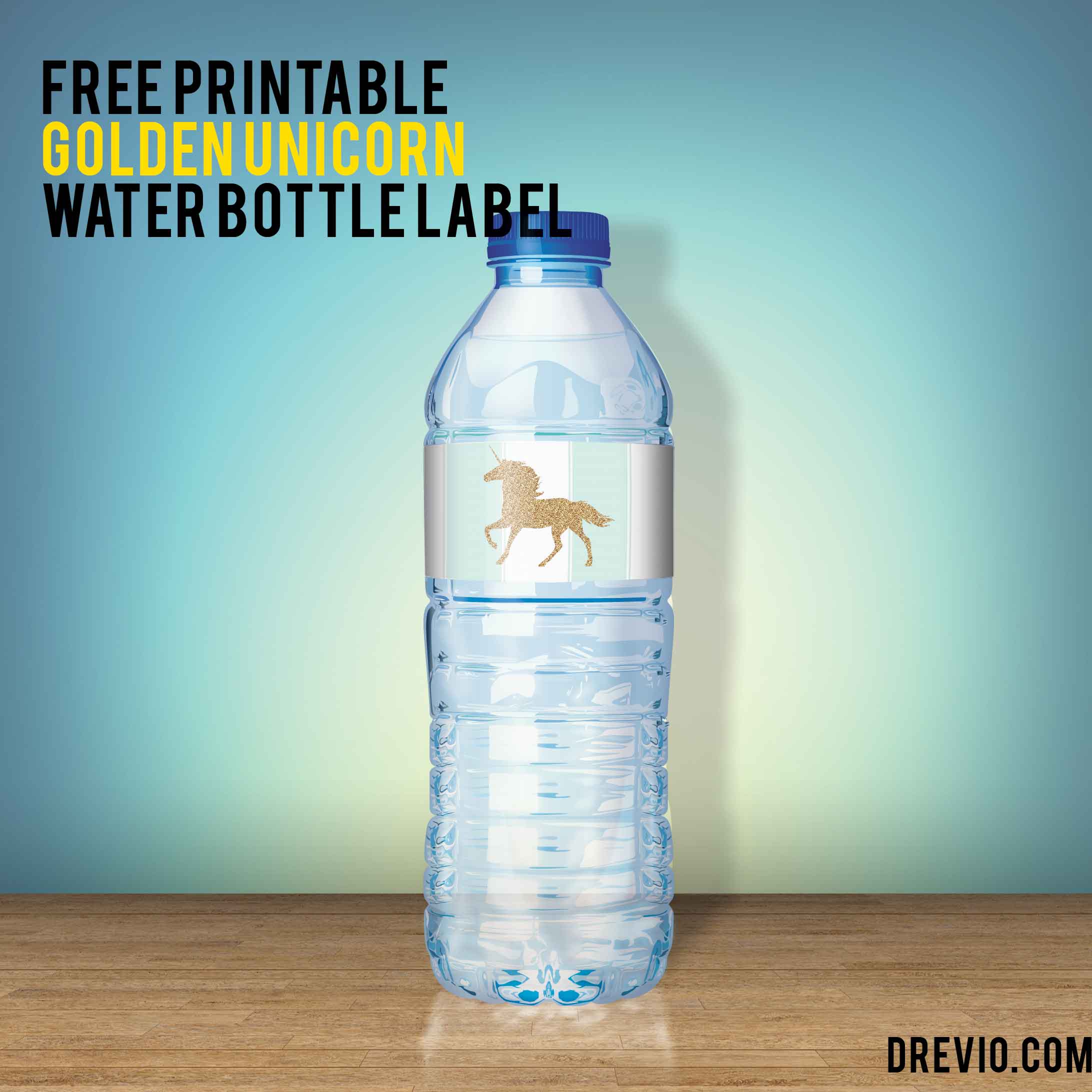 free unicorn water bottle label printable download hundreds free printable birthday invitation templates