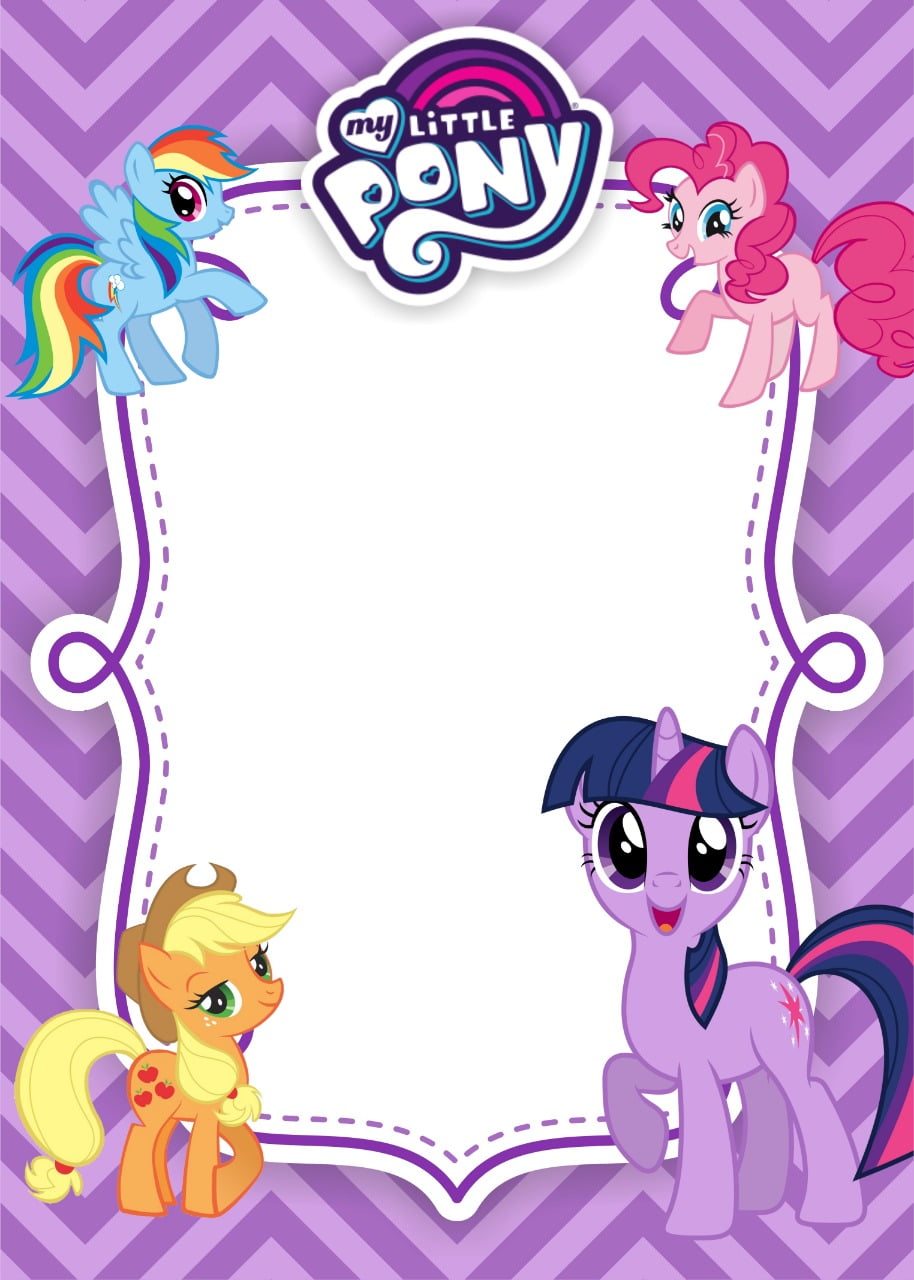 My Little Pony Template Invitations