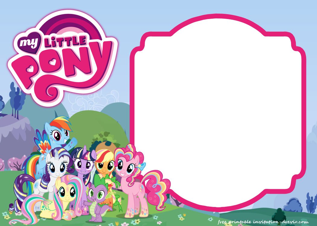 My Little Pony Birthday Invitation Template Equestria Edition
