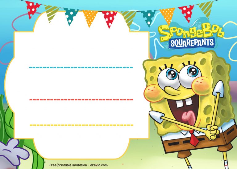 FREE Spongebob Birthday Invitation Template - Download Hundreds FREE ...