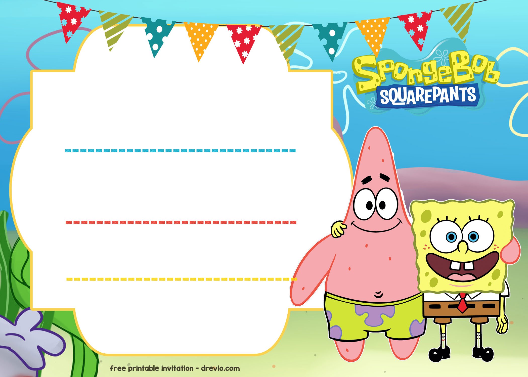 Free Spongebob Birthday Invitation Template Download Hundreds Free Printable Birthday Invitation Templates