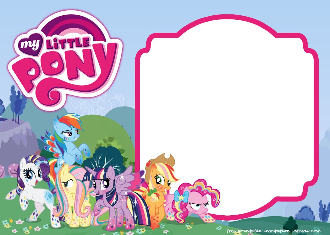 Free My Little Pony Invitation Printable