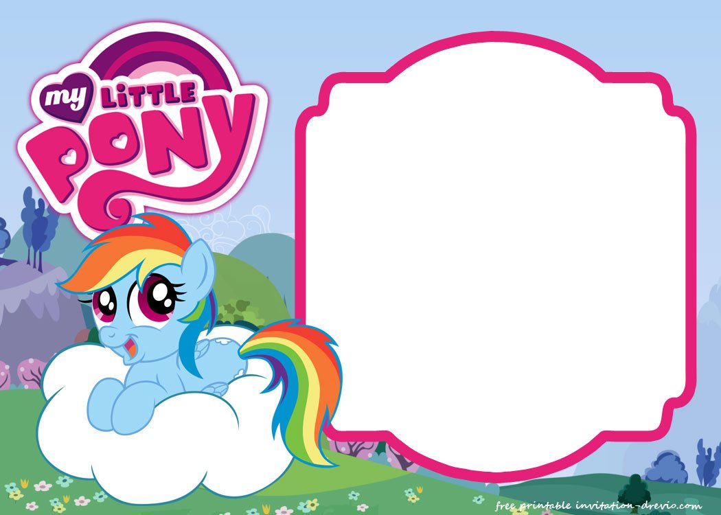 My Little Pony Free Printable Invitation Templates FREE PRINTABLE 