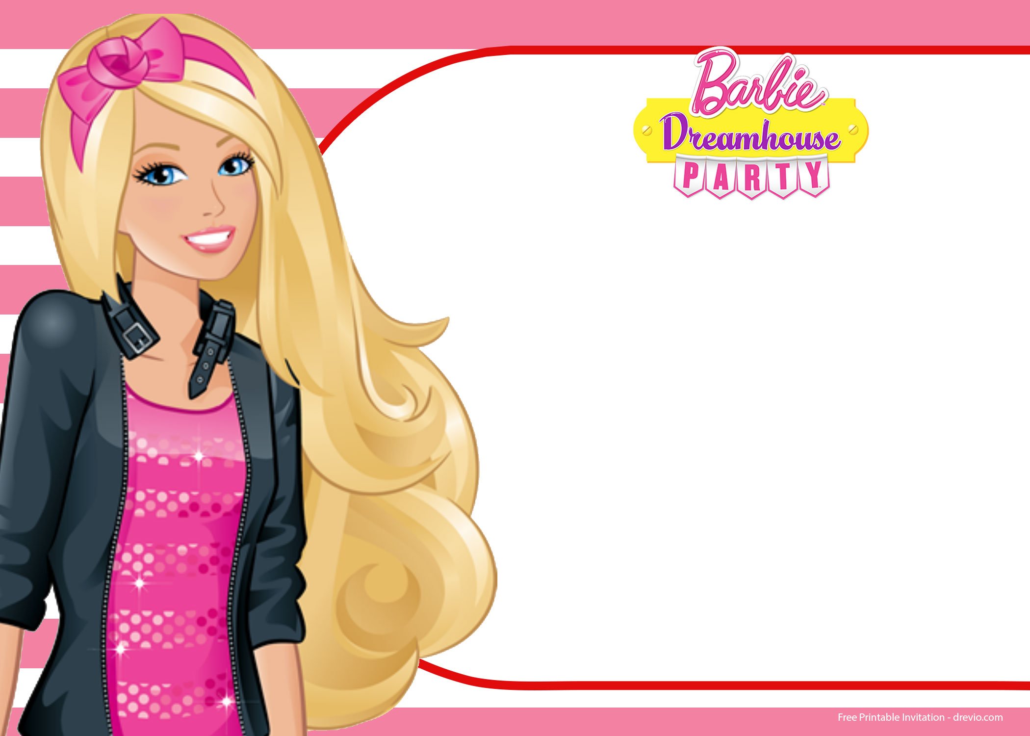 Cute Barbie Invitation Template Download Hundreds Free Printable Birthday Invitation Templates