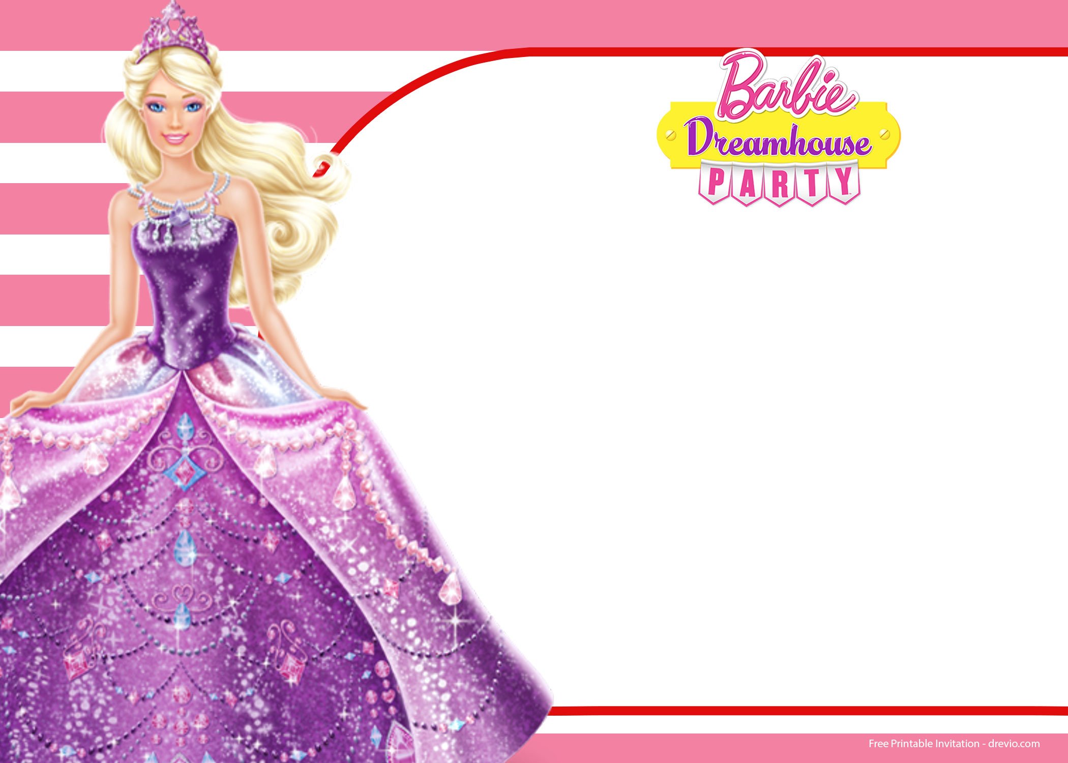 Free Barbie Birthday Invitation Templates Download Hundreds Free Printable Birthday Invitation Templates