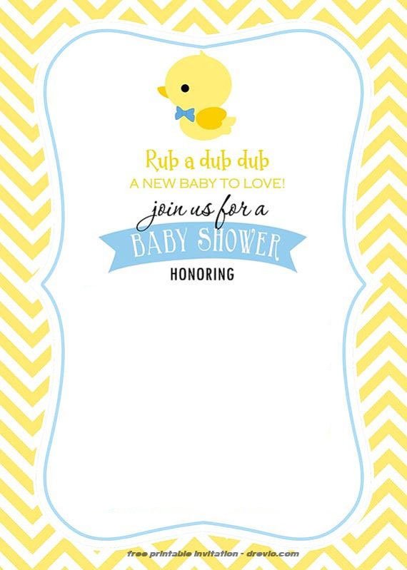 Free Printable Rubber Duck Invitation Template Download Hundreds Free Printable Birthday Invitation Templates