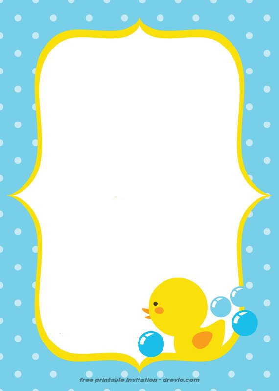 Free Printable Rubber Duck Invitation Template Download Hundreds Free Printable Birthday Invitation Templates