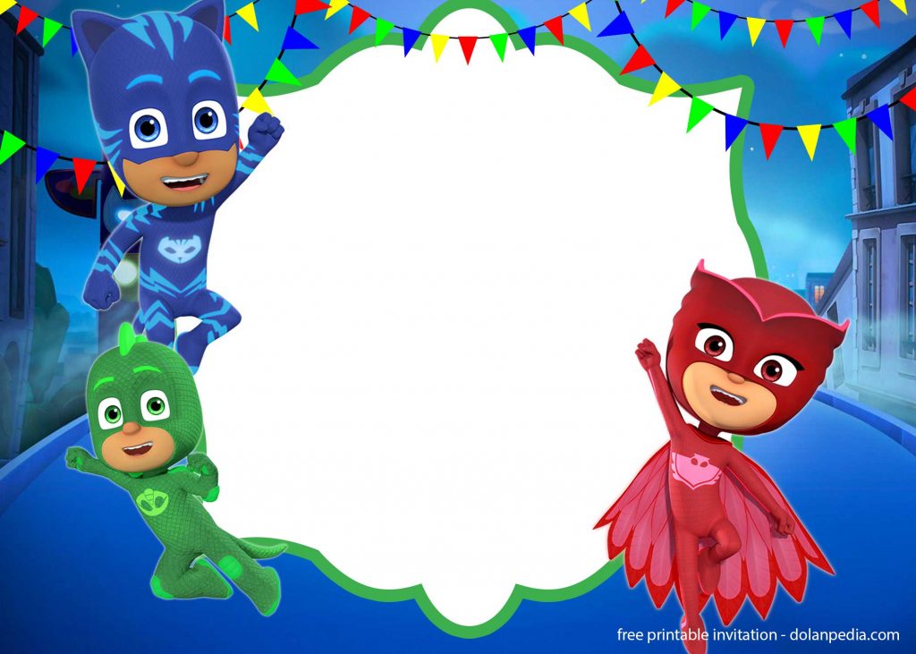 Invitation Template of 9+ FREE PJ Masks Birthday Invitation Templates - UPDATED 10