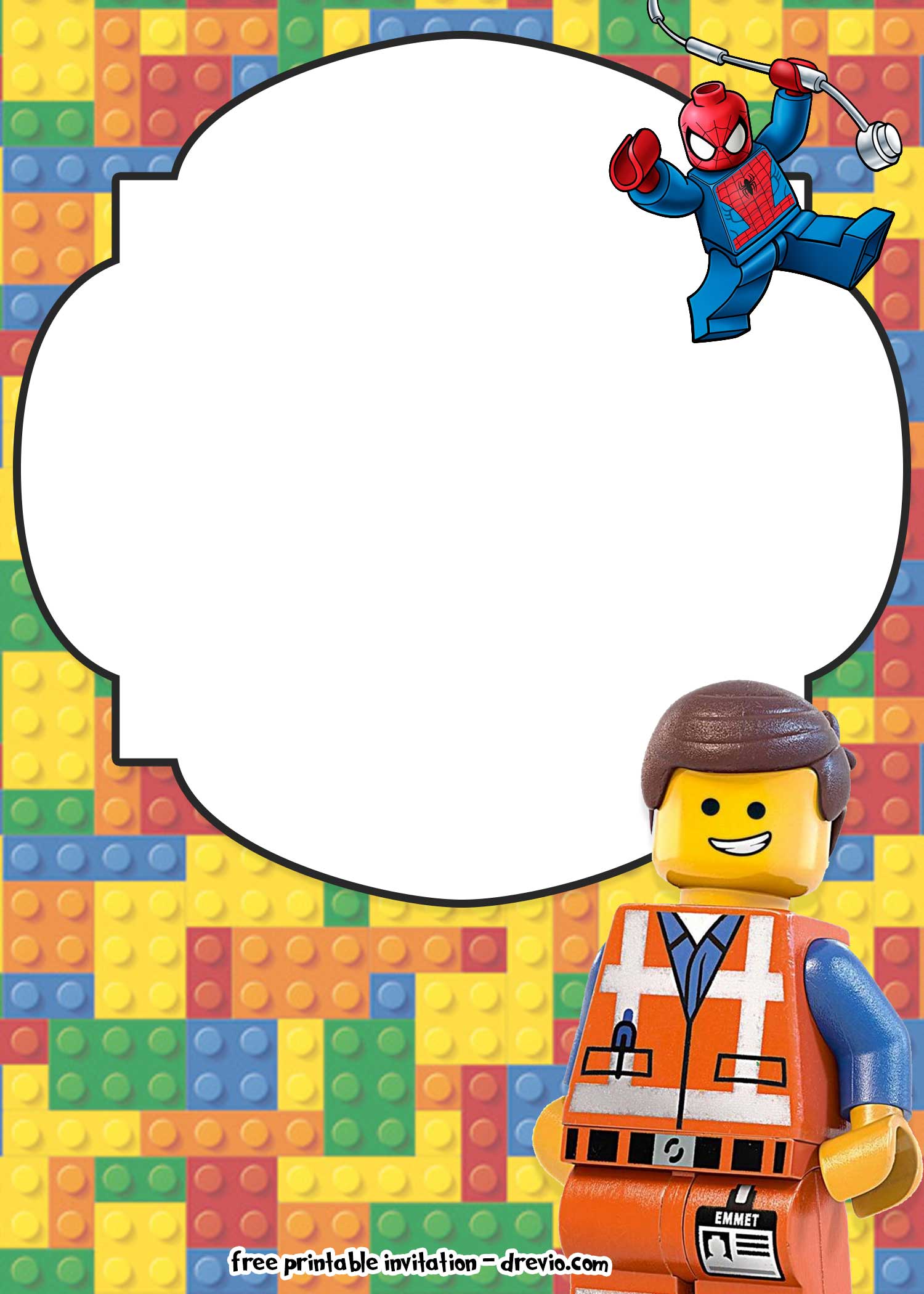 FREE LEGO Movie Invitations for Birthday Download Hundreds FREE