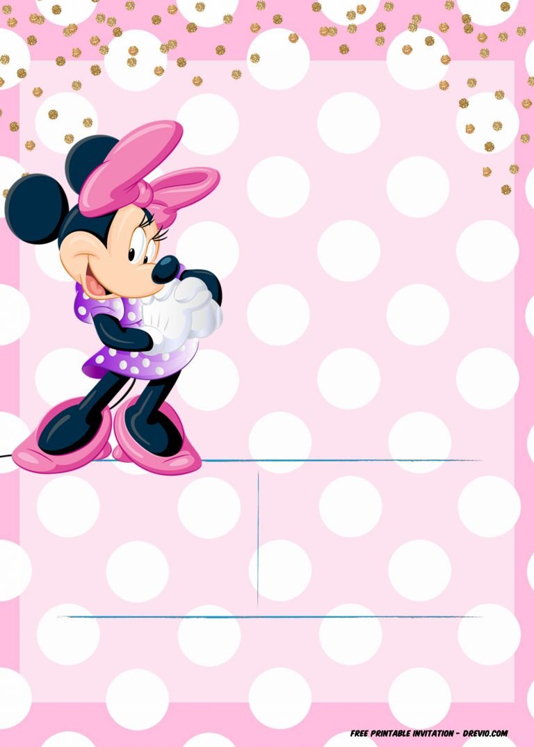 Minnie Mouse Invitation Template – Editable and FREE Download ...