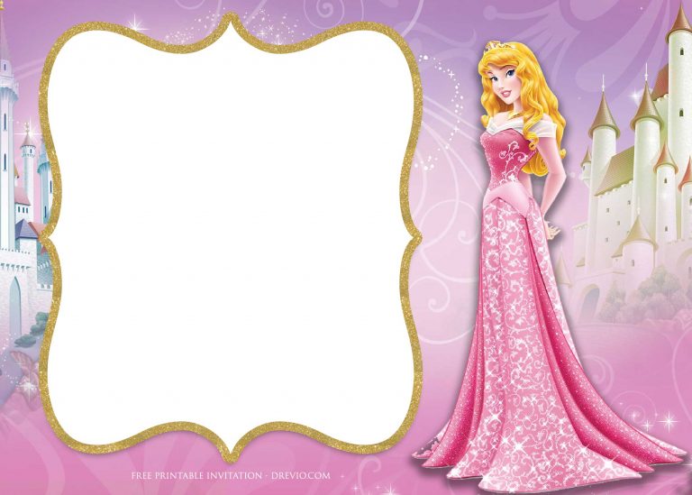 FREE Printable Princess Aurora Sleeping Beauty Invitation Templates ...