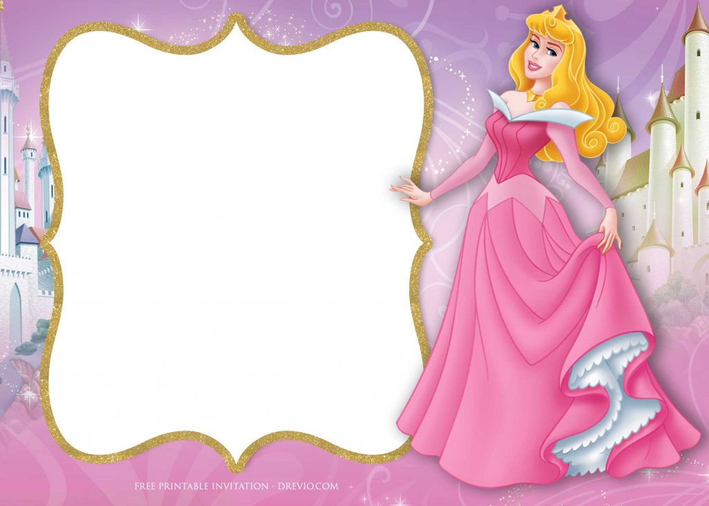 FREE Printable Princess Aurora Sleeping Beauty Invitation Templates ...