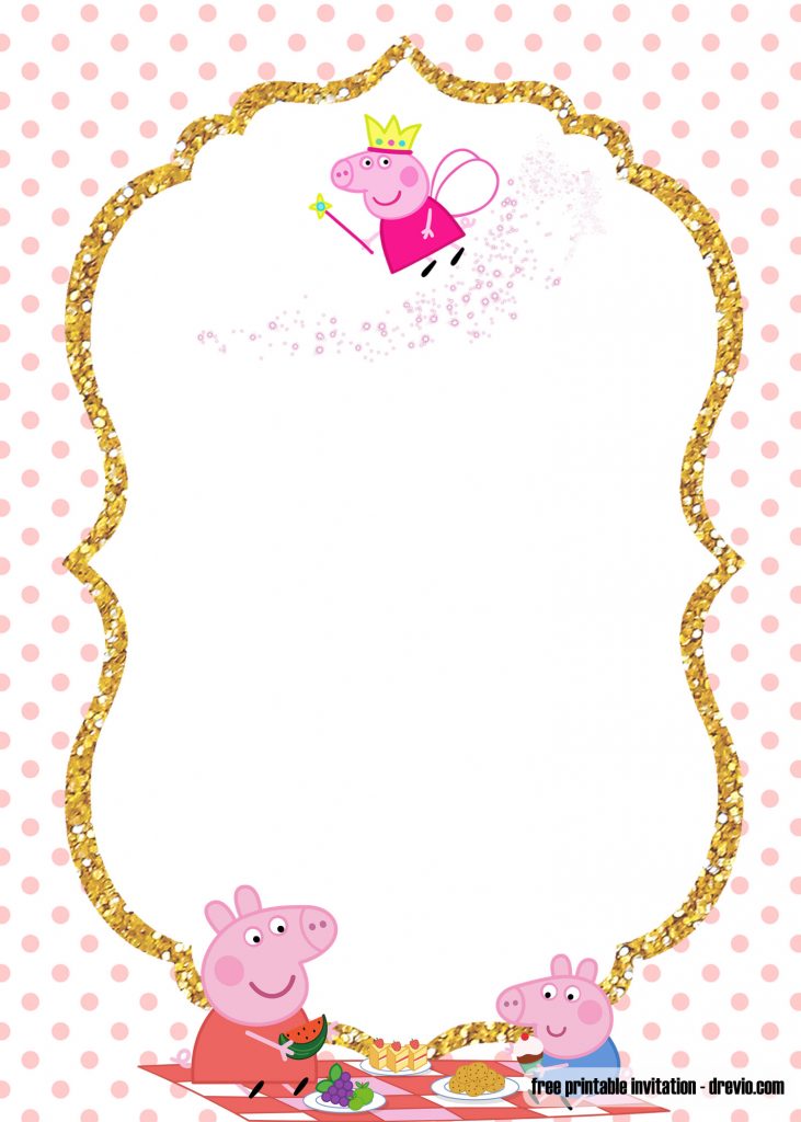 Invitation Template of FREE Printable Peppa Pig Invitation Template 9