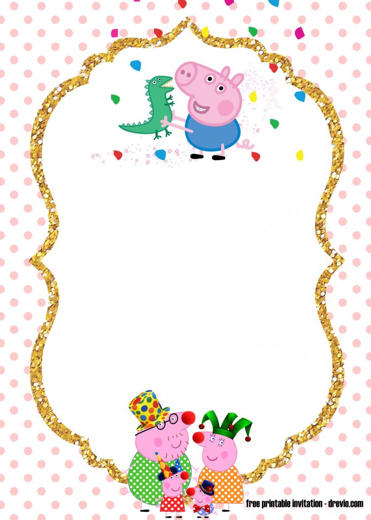 Invitation Template of FREE Printable Peppa Pig Invitation Template 11