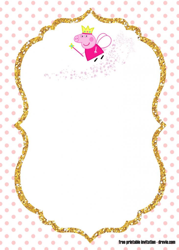 Invitation Template of FREE Printable Peppa Pig Invitation Template 7