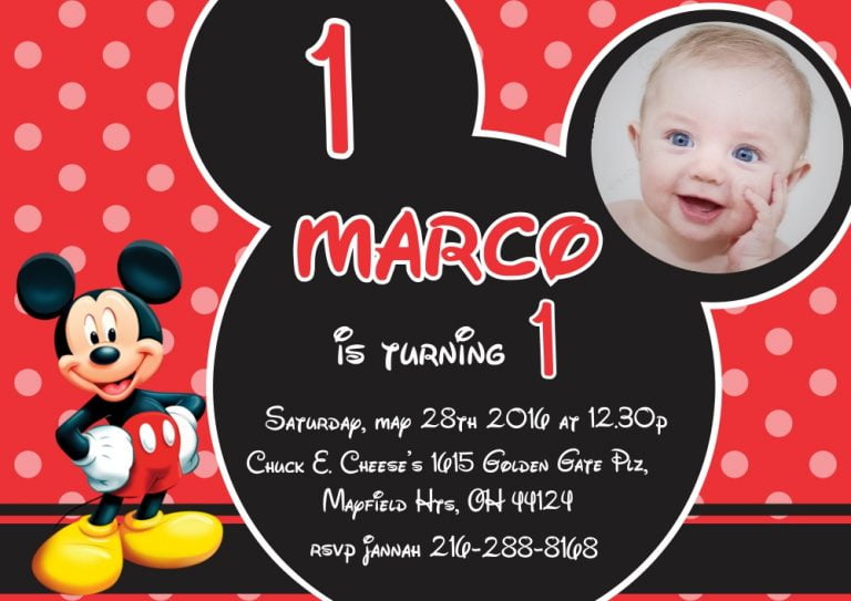 FREE Mickey Mouse Summer Birthday Invitations - Drevio : Free And ...