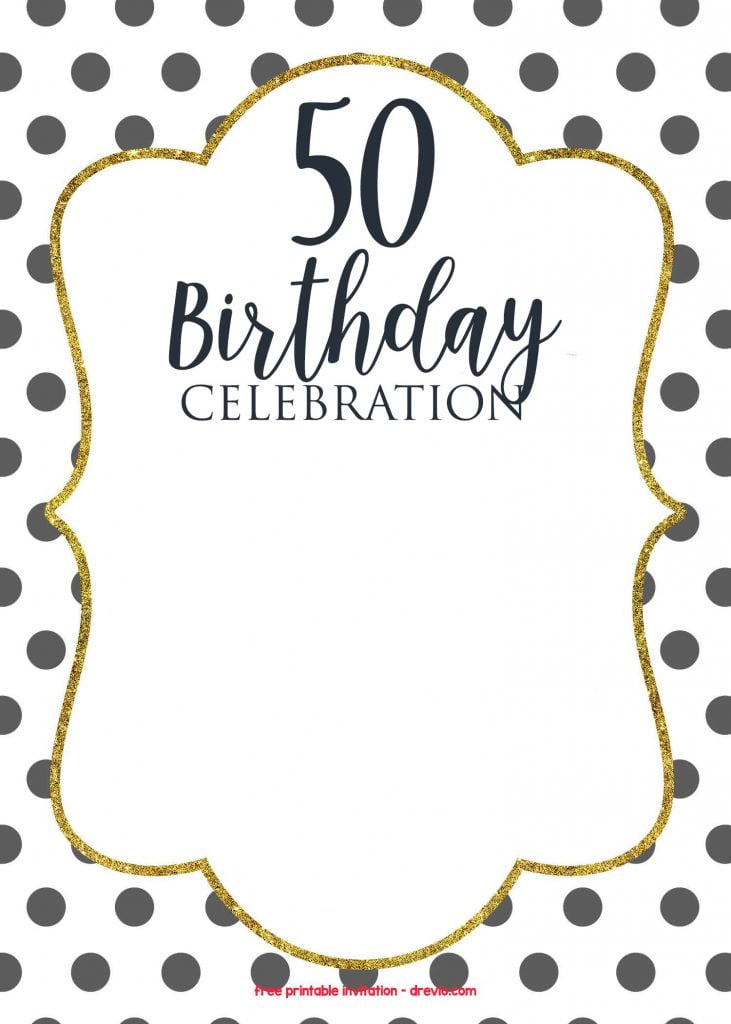 50th Birthday Invitations Online - Drevio : Free And Printable Custom ...