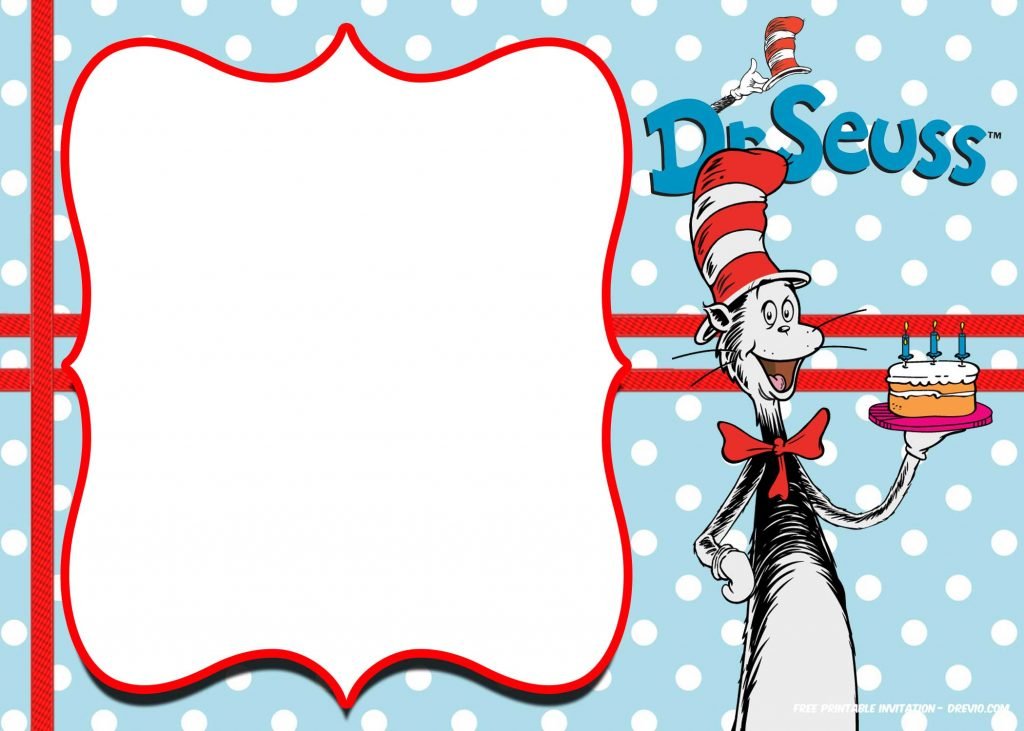 FREE Thing 1 and Thing 2 dr. Seuss invitation templates | Download ...