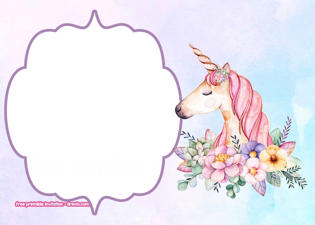 Invitation Template of 30++ FREE Printable Unicorn Baby Shower Invitations 16