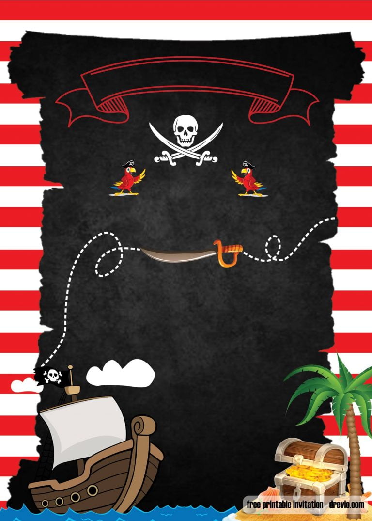 Free Printable Pirate Party Invitations Template Download Hundreds