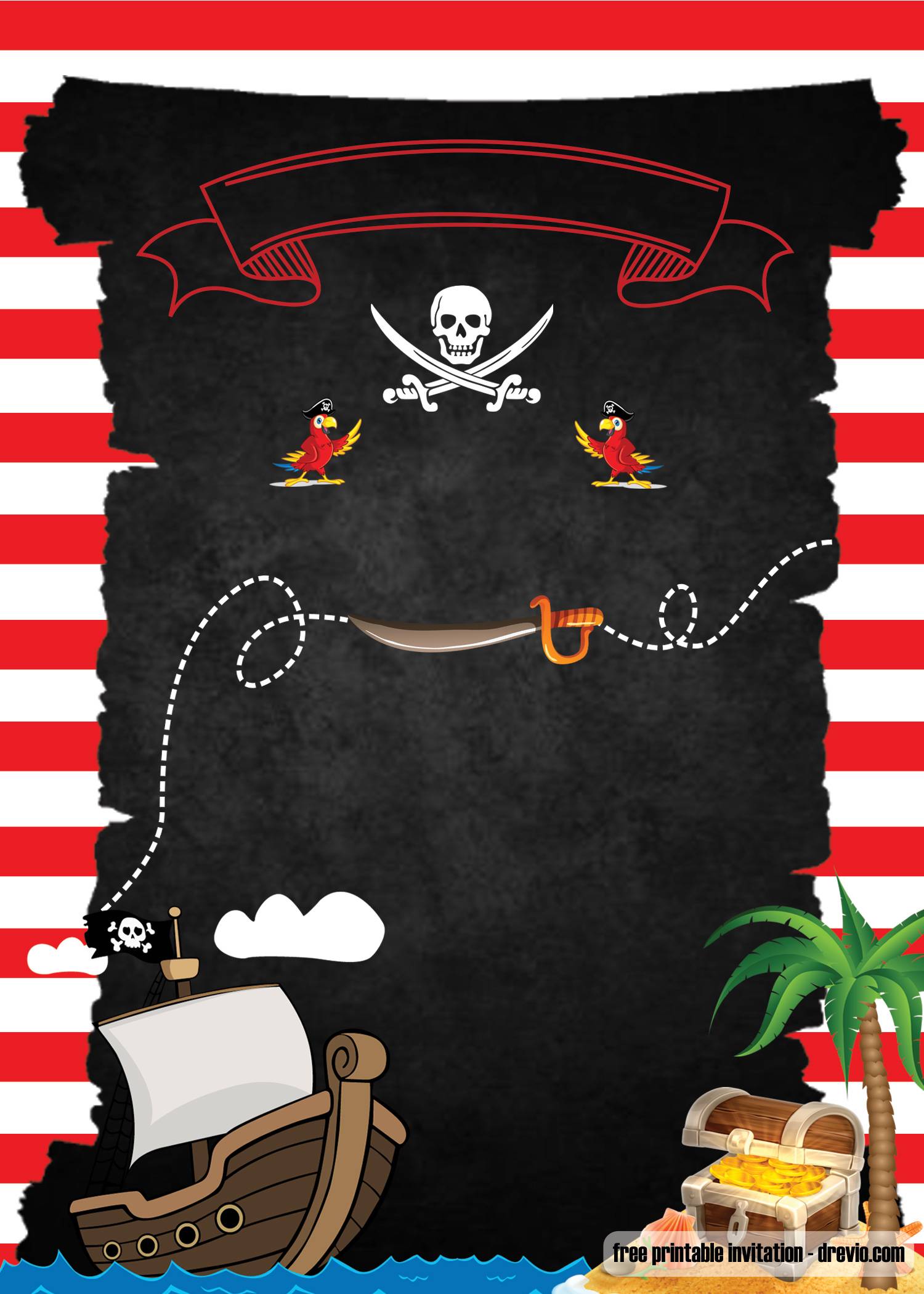 Free Printable Pirate Party Invitations Template Download Hundreds Free Printable Birthday Invitation Templates